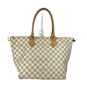 Louis Vuitton Azur Bag Shoulder Canvas Damier White Tote Saleya White